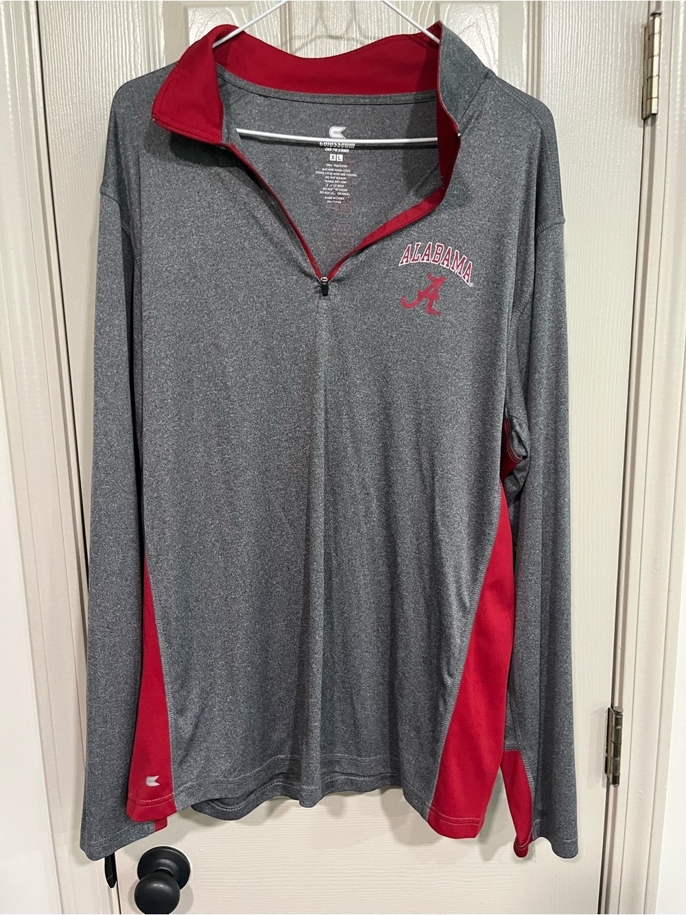 Colosseum Gray & Crimson Alabama Lightweight Quarter-Zip Shirt Jacket